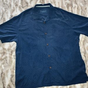 Tommy Bahama Silk Short Sleeve Button Down Shirt Sz XL